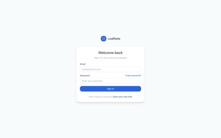 Leafnote AI content page on desktop